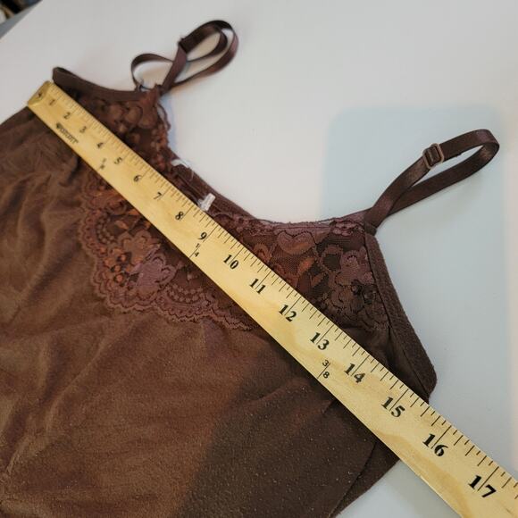 Dressbarn Tank Tops M Brown Grey Black Lace Stretchy Versatile Fairycore Y2K - Picture 14 of 16